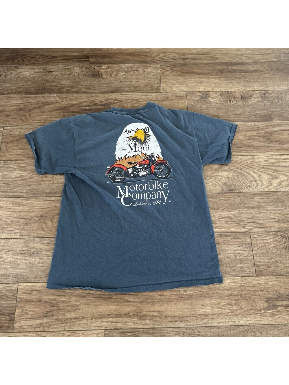 Vtg 90s Maui Motorbike Co Eagle T-Shirt Made In USA L Hanes